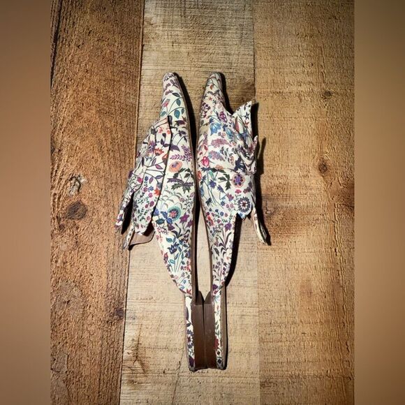 J. Crew floral pointed toe ballet flats slip on 6.5 - Picture 11 of 13